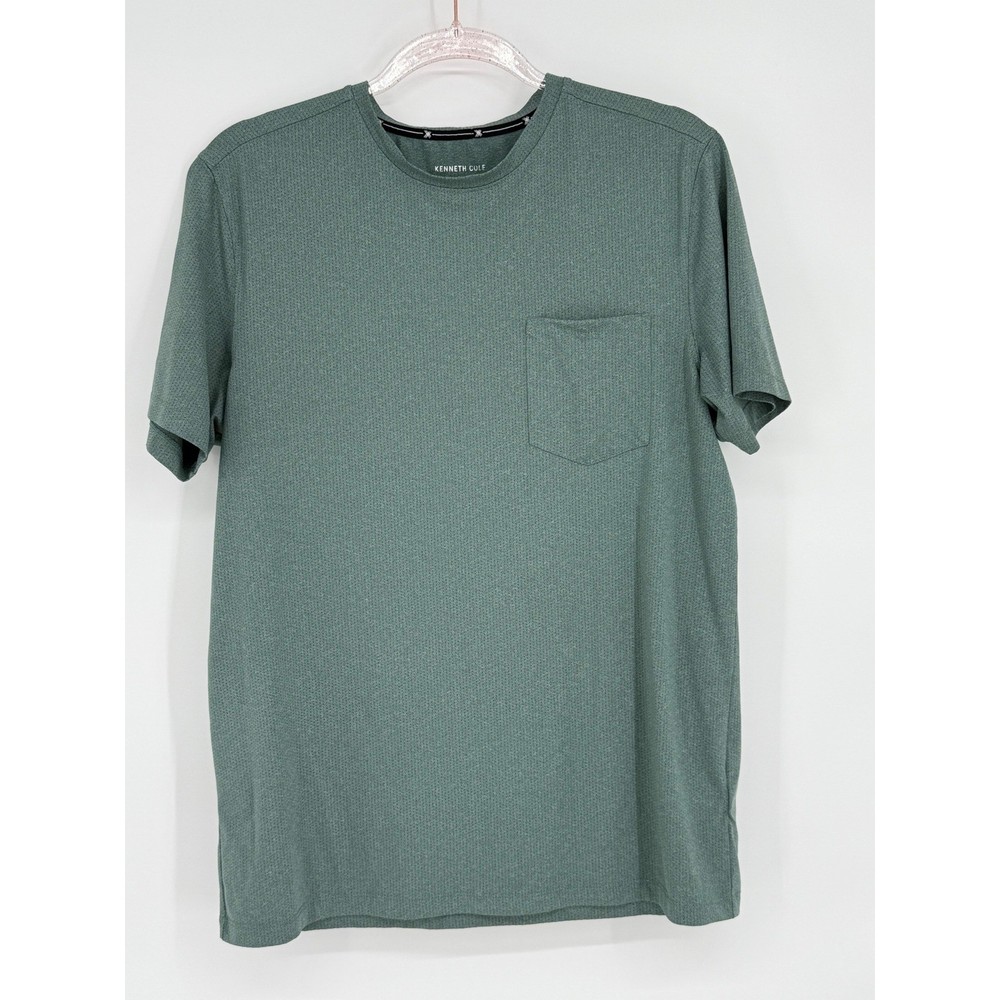 Kenneth Cole Reaction Men’s Active Green Short Sleeve Crew T-Shirt Sz M w Pocket