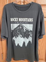 Colorado Rocky Mountains T-Shirt Grey Soft Material Knit Men’s Size L SHEIN