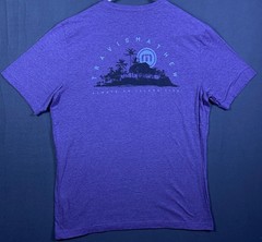 Travis Mathew Room with A View Purple Heather Golf T Shirt Men’s Sz LARGE Beach