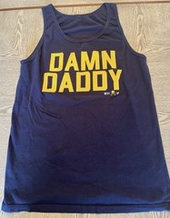 Gay Themed “DAMN DADDY” Tank Top Black & Yellow Sz.S ? Tags Cut Out