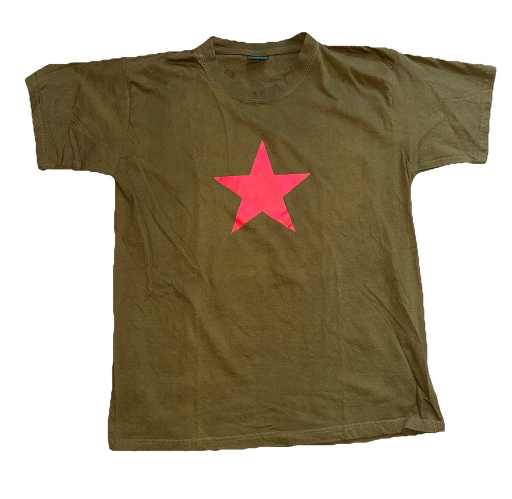 Vintage Huaxiucun Graphic T-shirt Red Astor, Green OD Large 100% Cotton