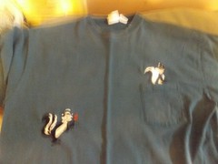 Acme Clothing XXL Warner Bros store Pepe Le Pue and cat pocket t-shirt