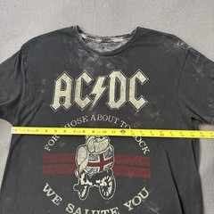 AC/DC Shirt British Tour ’82 Black Distressed Medium 2017 Reprint
