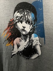 Hanes Vintage 80s Les Misérables Cosette Double-Sided Graphic Tee Gray XL
