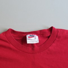 Vintage Nike Tee T Shirt Made USA Plain Hem Cut normcore dad xxl