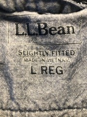 L.L.Bean Shirt Mens Large Green Thermal Henley Work Hike Camp Climb Outdoor