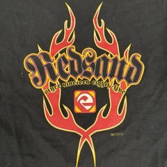 Vintage Red Sand skater tee Made In USA Sz L Mens Black Y2K JNCo Style