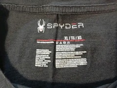 Spyder T-shirt Men’s Size XL Black Long Sleeve Logo Graphic 100% Cotton