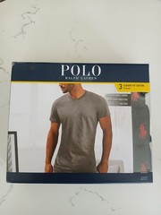 Polo Ralph Lauren Men’s Black Slim Fit Crew-Neck 3 Pack T-Shirts