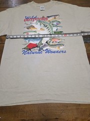 Vintage The Wild Side Shirt L Fish Collage Wild Outdoors Natural Wonders 90s
