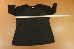District Perfect Tri Adult Size XL Charcoal Black 3/4 Raglan Sleeve T-Shirt New