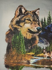 Vintage Wild Side Wolves Wolf T Shirt – Size Large L – Vtg Tee Nature