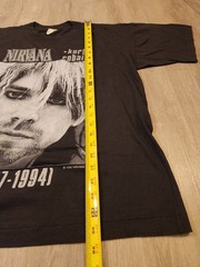Vintage Nirvana Kurt Cobain T Shirt Single Stitch 1995 Double Sided AOP