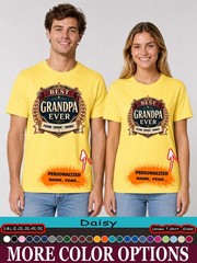 Personalized Best Grandpa Ever Shirt, Custom Name Fathers Day Tee