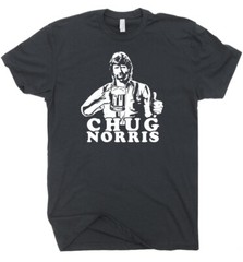 Chug Chuck Norris T Shirt Funny Beer Drinking Tee Hilarious Party 80s 90s Movie