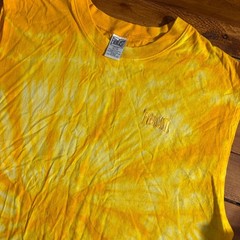 Vintage Everlast Muscle Tank Shirt Mens XL Yellow Tie Dye Sleeveless USA Boxing