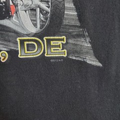 Harley Davidson T Shirt Mens Sz Large Black Rommel Smyrna DE Bike Jet Eagles USA
