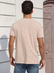 Premium Men’s Cotton Henley T Shirt Breathable Slim Fit Casual Summer Top Gift