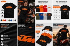 KTM Graphic T-Shirt Men | Premium Cotton Tee | Streetwear Racing Style ATV Biker
