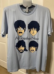 Official The Beatles All Together Now Yellow Submarine Blue Faces Large NWOT