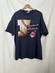 Vtg Lee Sport Nutmeg 1996 Cleveland Indians Caricature Graphic T Shirt XL