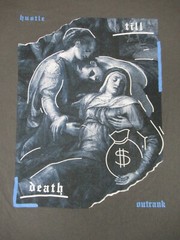 OUTRANK CLOTHING HUSTLE TILL DEATH – RENAISSANCE PAINTING GRAY 2XL T-SHIRT H105