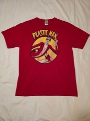 Plastic Man Distressed Red Soft T-Shirt Sz Large DC Comics Excellent