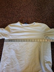 Dockers USA T Shirt Tee Striped Cotton Preppy Crew Neck