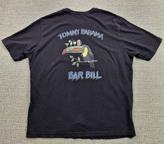 Tommy Bahama Shirt Mens XL Black Bar Bill Toucan Bar Graphic Tee Tropical