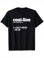 Couillon Cajun Men’s Louisiana French Cajun Graphic T-Shirt – 100% Cotton Crew N