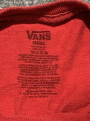 Vans Off The Wall Skateboarding T Shirt Men’s Small Red Great Wall of China Tee