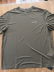 Arc’teryx Cormac Arc’Bird Logo T-Shirt In Tatsu Heather/stone Green- Xs