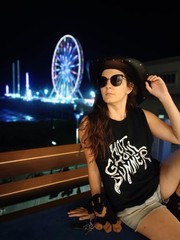 Gothic Graphic Sleeveless Tee – “Hot Ghoul Summer” and Dark Castle Skull Art
