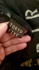 Tokyo Five Men’s Black Graphic Logo V Neck Short Sleeve T-Shirt Spirit Japan