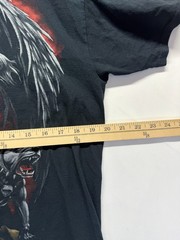 Fruit Of The Loom HD Cotton T Shirt Mens L Black Cotton Graphic Grim Reaper Dogs
