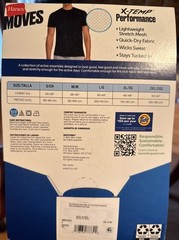Sm Hanes X-Temp® Breathable Mesh Tagless Crews T-shirts 3Pack Mens Black/Grey