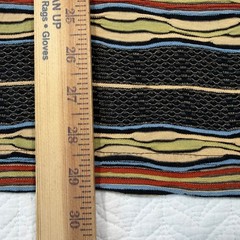 VTG Giorgio Danieli Mens Knit Shirt XL 3D Textured Wavy Stripe Multi Italy Made
