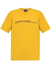 NWT Mens Moncler Grenoble Mustard Manica Corta Cotton Tee Shirt sz M $325