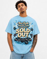 DJ Music T The Cloth I’m Cut From Sold Out Tee Sky Blue Shirt Streetwear Graphic