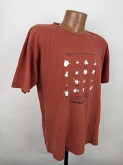 Australia Shirt Mens Large Birds of Tasmania Red Ochre T-shirt Nature Tee Funny