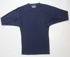 Under Armour Blue T-Shirt Top Long Sleeve Medium Polyester Elastane Heat 1303