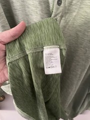 Tommy Bahama Islandzone Heather Green Henley Long Sleeve Space Dye UPF 30 3XLB