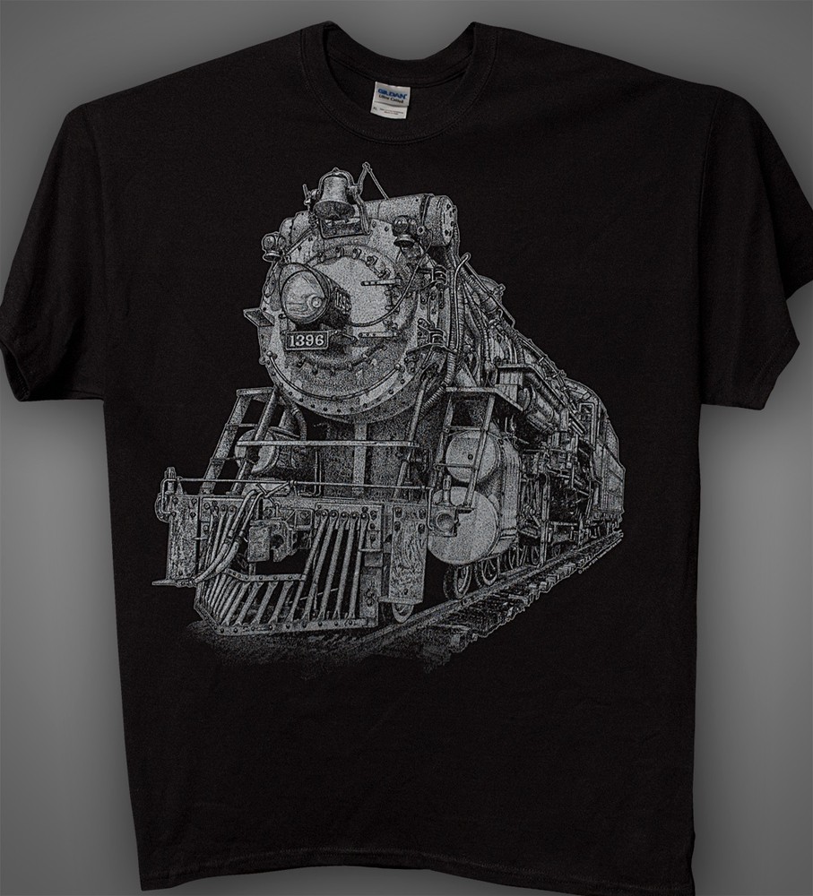 Steam Train Black T-shirt — Crescent Limited Ps-4 Locomotive #1396