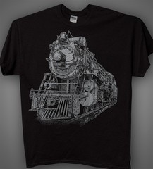 Steam Train Black T-shirt — Crescent Limited Ps-4 Locomotive #1396