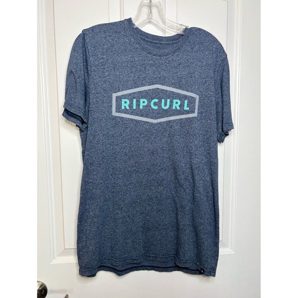 EUC Rip Curl Men’s Navy Heather Tee with Logo Graphic size M