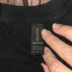 Gildan Tshirt Black Mens Shirt Short Sleeve Mens Top Heavy Cotton Medium