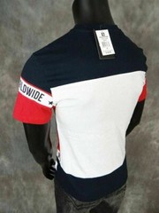 Mens Southpole T-Shirt Paneled Stripes Chest Logo Green Blue Or Black
