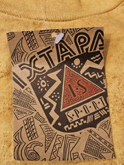 Ixtapa Sport Factory Artwear Tie Dye Beaded Look Graphic Tribal Tshirt XL NWT