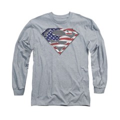 SUPERMAN ALL AMERICAN Licensed Men’s Long Sleeve Graphic Tee Shirt SM-3XL