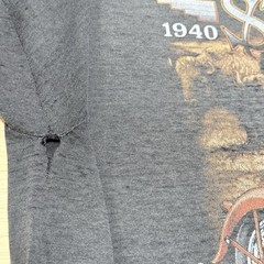 1991 Sturgis Halrey Davidson 3D Emblem Faded Black T Shirt Large VTG